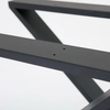 Patas de mesa de metal de hierro forjado en forma de X