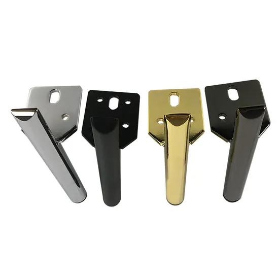 Patas de sofá modernas y elegantes | Patas de gabinete de acero dorado y metal cromado: herrajes para muebles elegantes para interiores de sala de estar y cocina
