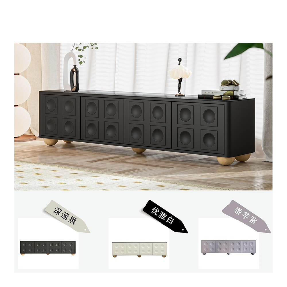 Aparador moderno de madera maciza, acabado en roble Natural, 2 estantes y armario de almacenamiento para sala de estar, soporte para TV, gran oferta