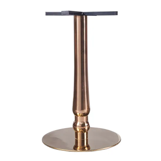 Muebles Café Comedor Cromo Tulipán Metal moderno Acero inoxidable Base de mesa dorada