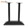 Patas de mesa de café y Pub de hierro, base de pedestal única, 2 patas