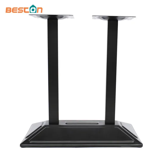 Patas de mesa de café y Pub de hierro, base de pedestal única, 2 patas