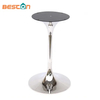 Base de mesa de restaurante Tulip de acero inoxidable pulido moderno para tapas de vidrio
