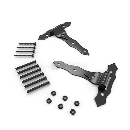 Bisagra de metal resistente tipo T para cercas y puertas de vinilo/PVC y madera - Inoxidable