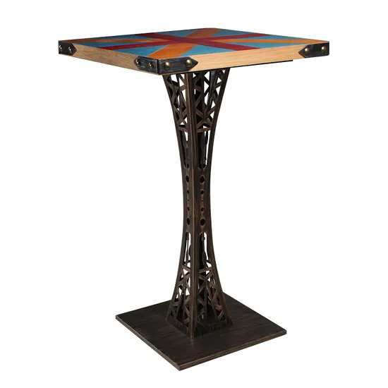 Base de mesa antigua y barata con revestimiento de hierro (revestimiento)
