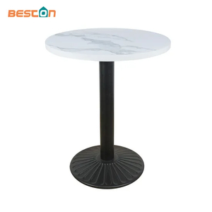 Muebles de interior fabricados para el hogar, mesa de restaurante, mesa de comedor redonda blanca moderna