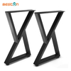 Juego de 2 patas de mesa de comedor tipo X de alta calidad de estilo industrial