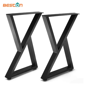 Juego de 2 patas de mesa de comedor tipo X de alta calidad de estilo industrial