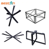 Base de mesa de comedor de acero y metal con unión cruzada, base de mesa de escritorio para computadora de oficina