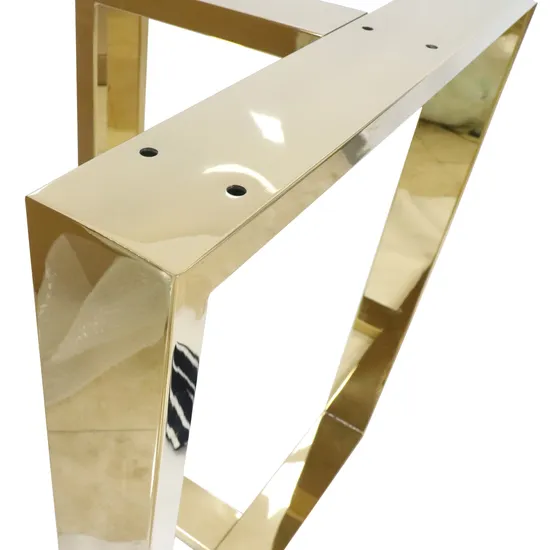 Muebles Café Comedor Patas de mesa de metal dorado moderno de acero inoxidable
