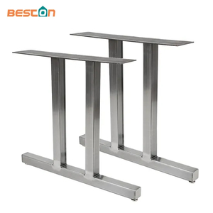 Precio barato Metal de acero en forma de T Patas de mesa de comedor de acero inoxidable