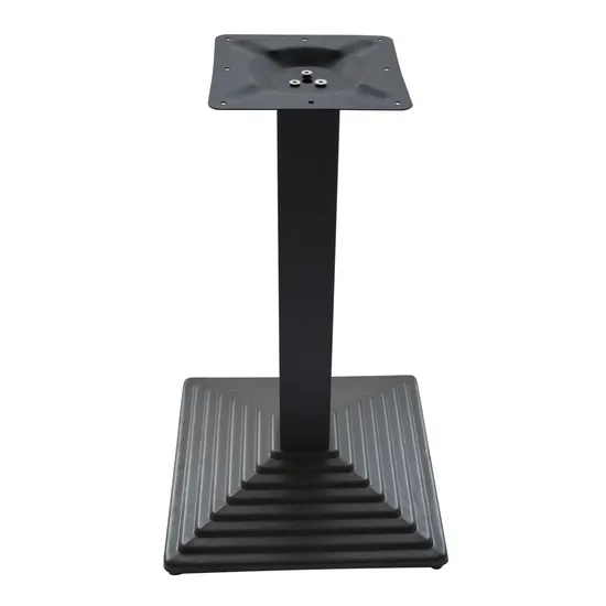 Base vendedora caliente al por mayor de la mesa de comedor del hierro del negro del top cuadrado de los muebles