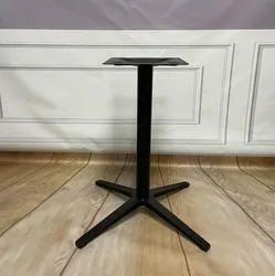 Patas de mesa de aleación de aluminio para exteriores, base negra para mesa de comedor para restaurante