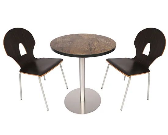 Base de mesa redonda de barra de acero inoxidable de fábrica de muebles modernos