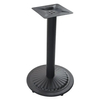 Base de mesa de metal de hierro de forma redonda negra con patas niveladoras para café