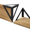 Soportes para estantes flotantes, soportes para estantes de almacenamiento de pared de madera rústica montados en la pared