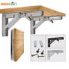 Soporte de estante plegable de metal decorativo de montaje en pared plegable ajustable de 18 '