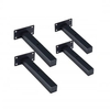 Soportes para estantes flotantes Estante montado en la pared retro industrial Soporte negro de un solo lado estándar