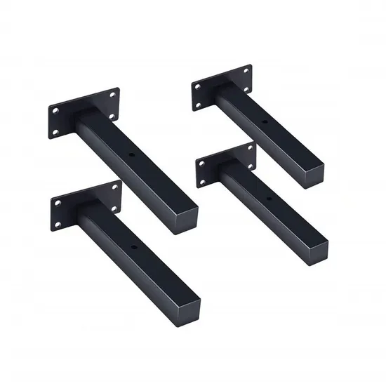 Soportes para estantes flotantes Estante montado en la pared retro industrial Soporte negro de un solo lado estándar