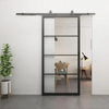 Puertas de vidrio Wide Glas Barn Puerta con marco de metal