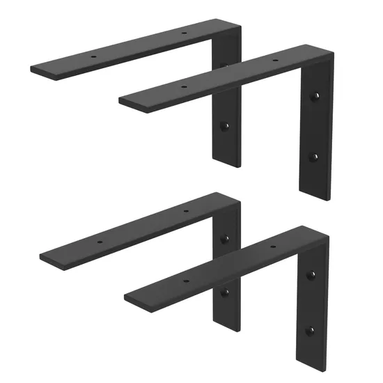 Precio 90 grados en forma de L, soportes para estantes de pared de madera, cocina