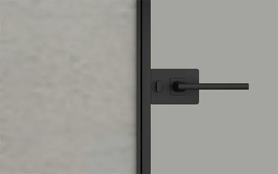 Casa comercial Alu-Framed puerta batiente con bisagras con vidrio esmerilado