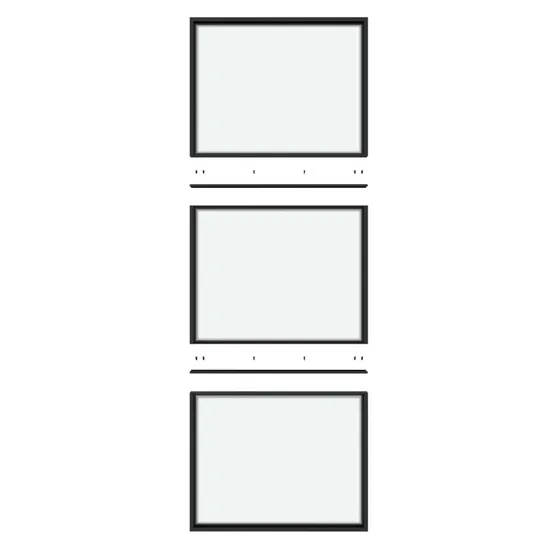 Kits de puertas de granero Chelsea con marco de metal y puertas de granero de vidrio