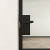 Puertas batientes de vidrio con bisagras de aluminio Alu-Framed con recubrimiento en polvo
