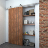 Herrajes para puertas de granero Bypass – Montaje lateral, 3 acabados, para puertas interiores de madera – Fácil instalación con sus propias manos