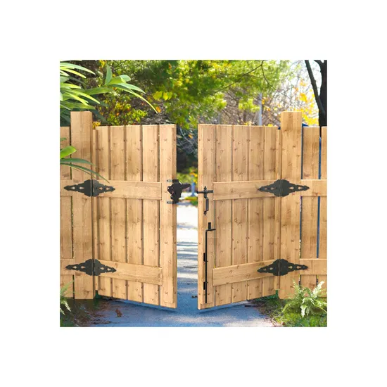Pestillo de puerta de doble cara de hierro galvanizado de alta resistencia OEM, personalizado para cercas de jardín de madera y PVC