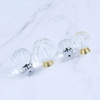 Pomos y tiradores de cristal de aleación de zinc con cajón de diamante para puerta con diseño de forma de calabaza