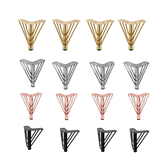 Patas de sofá ajustables de metal moderno: 12-18 cm de altura, patas de muebles elegantes para sofá y sillón