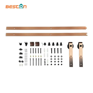 Kit de herrajes para puertas corredizas de granero de acero al carbono, clásico y personalizable, resistente para uso doméstico y comercial