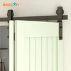 Kit de puerta de granero corrediza plegable y plegable de 6.6 pies: acero resistente, rodillos silenciosos, fácil instalación para armarios