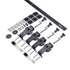 Herrajes para puertas corredizas de granero negras personalizables: solución duradera de acero inoxidable para hogares, oficinas y graneros