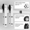 Kit de herrajes para puerta corrediza de granero de acero inoxidable 304 de primera calidad | Puerta de madera y acabado cromado | Solución interior de servicio pesado