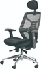 Escriba una silla de oficina de tela negra de modelos clásicos de buena calidad