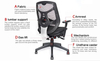 Silla de oficina de tela negra, modelos clásicos de buena calidad tipo B