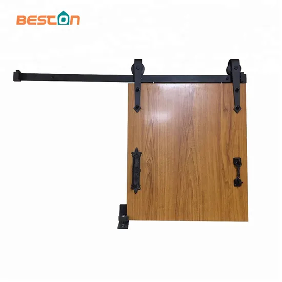 Sistema de rieles para puertas de granero, rústico, clásico, plano, de acero al carbono: ideal para renovaciones de casas de estilo vintage y granjas
