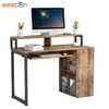 Gabinete minimalista inteligente para sala de estar, escritorio para juegos en forma de L, escritorio esquinero para ordenador