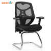 Silla de oficina giratoria de malla de alta tecnología Silla de oficina de tela negra