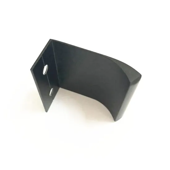 Manija de aluminio del gabinete del perfil del borde de la puerta de la cocina del acabado del color cepillado negro mate