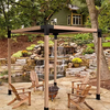 Soporte de pérgola de esquina derecha de 3 vías 4X4 Ss con 4 anclajes de brida