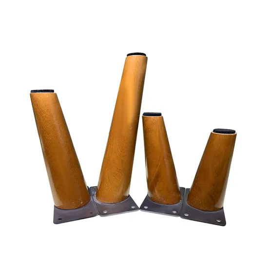Venta al por mayor de patas de sofá de madera de 2 pulgadas sin terminar, inclinadas y sólidas, a la venta