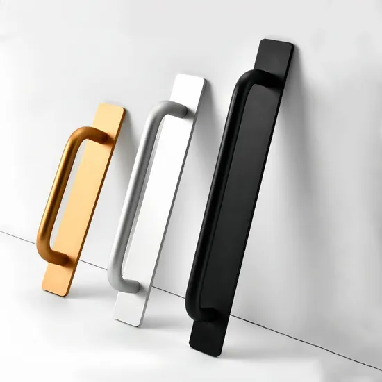 Manija de aluminio para gabinete, manija de puerta corredera para puerta de balcón, de vaivén