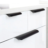Tirador ocultado del borde del dedo de las manijas del cajón del hardware de los muebles de aluminio para el gabinete de cocina