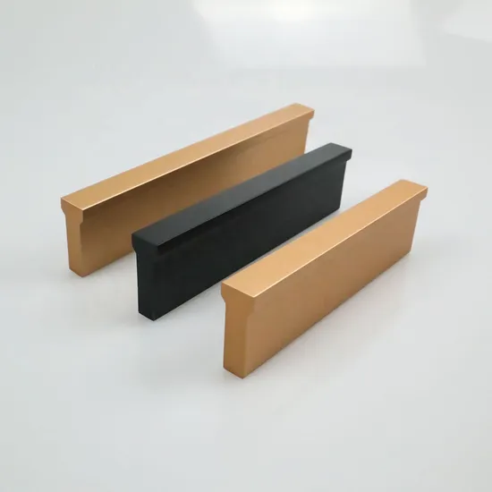 Tiradores de aluminio dorados y negros mate para muebles, tiradores sólidos para guardarropa, tiradores para gabinete
