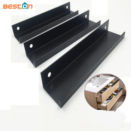 Tirador minimalista para puerta de armario de borde estrecho y sin perforaciones