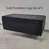 Patas modernas para muebles doradas de 6' (paquete de 4): mejoras elegantes para gabinetes, tocadores y muebles de sala