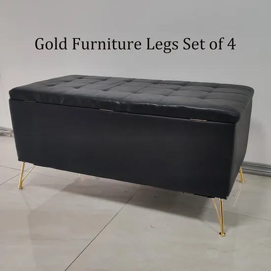 Patas modernas para muebles doradas de 6' (paquete de 4): mejoras elegantes para gabinetes, tocadores y muebles de sala